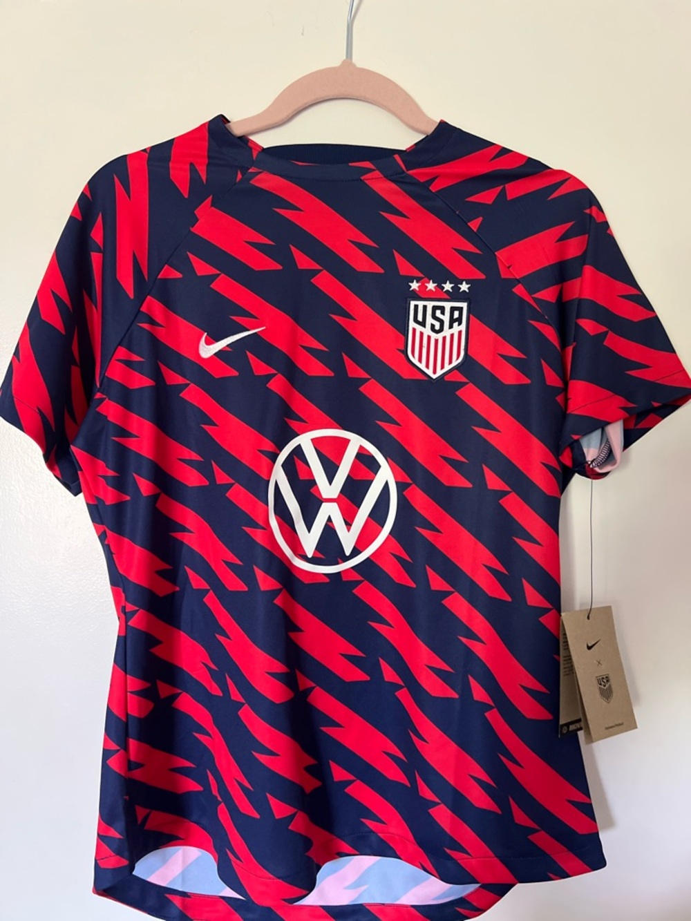 Nike Navy and Red USA Soccer Jersey